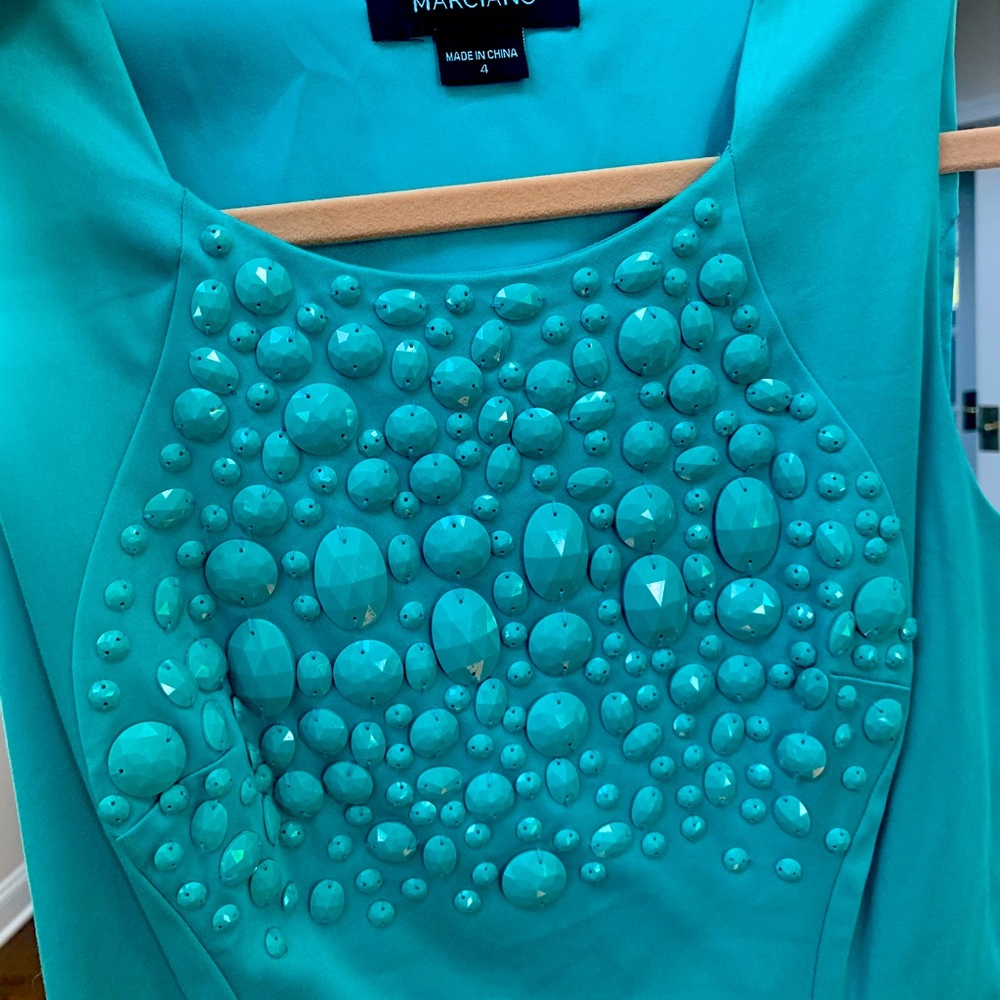 Marciano teal midi dress size 4. 🔥